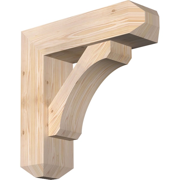 Ekena Millwork Legacy Craftsman Smooth Bracket w/ Offset Brace, Douglas Fir, 7 1/2"W x 26"D x 26"H BKT0806X26X26LEC04SDF - main